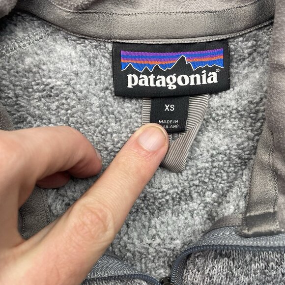 XS PATAGONIA Women’s Gray Better Sweater 1/4 Zip Jacket Fleece Pullover - Picture 4 of 6